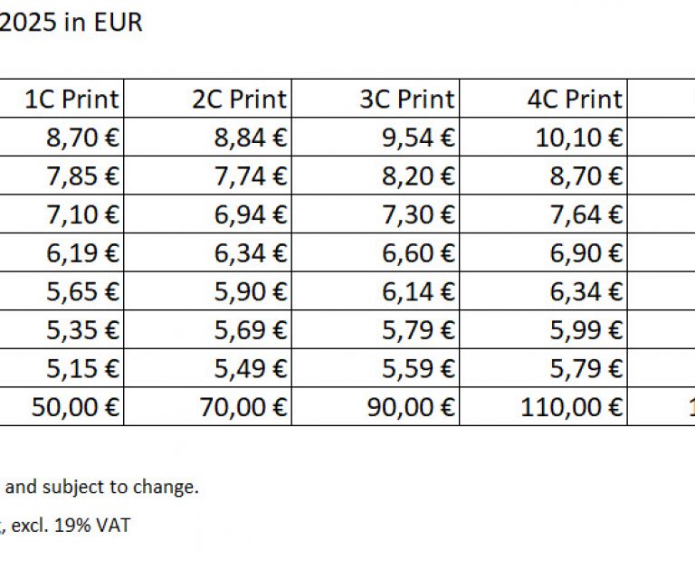 Tee-Shaker liste des prix